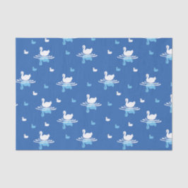 Serene Waters - Spielerisches Muster des Swan Lake Seidenpapier