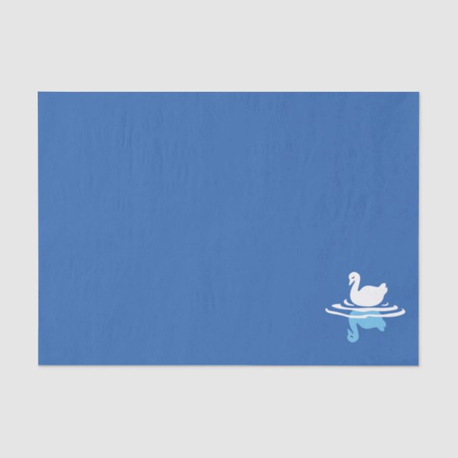 Serene Waters - Spielerisches Muster des Swan Lake Seidenpapier (Vorderseite)