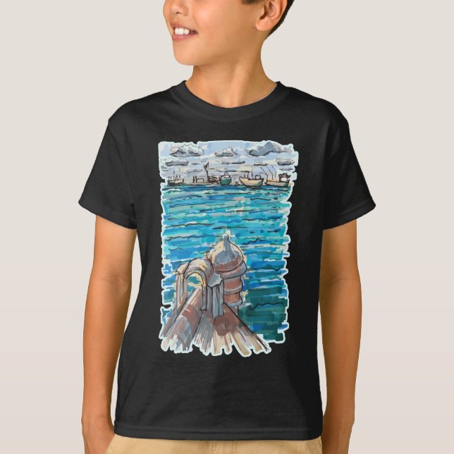 Serene Waterscape in San Juan de Ulua, Veracruz T-Shirt (Vorderseite)