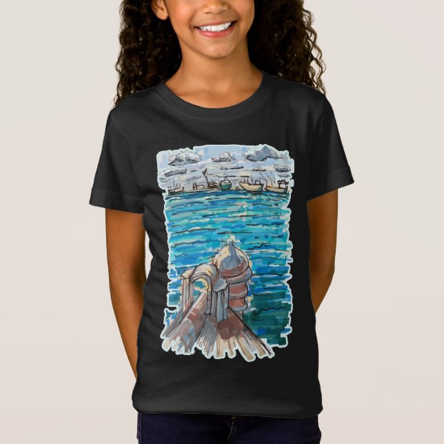 Serene Waterscape in San Juan de Ulua, Veracruz T-Shirt (Vorderseite)
