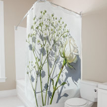 Serene White Rose Floral Art