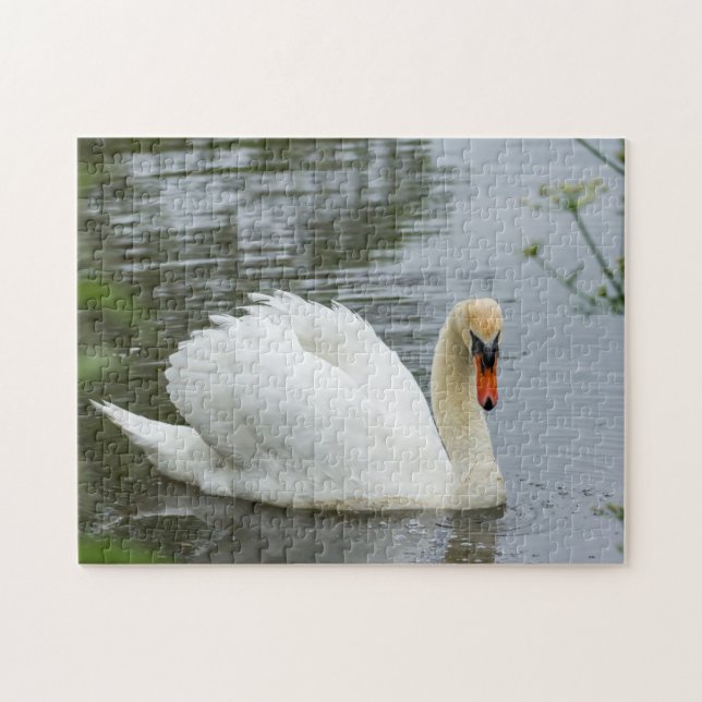 Serene White Swan Jigsaw Puzzle (Horizontal)