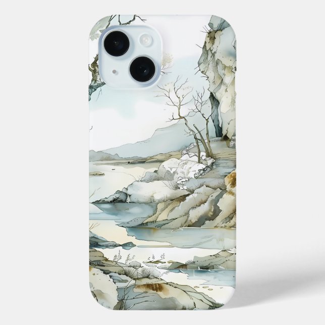 Serene Winter Landscape Phone Case (Rückseite)