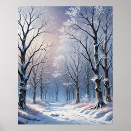 Serene Winterwaldkunst Poster
