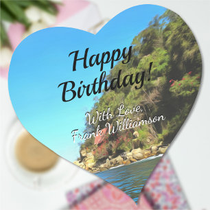 Serene Yelapa Birthday 0758 Herz-Aufkleber