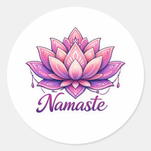 Serene Zen Yoga Lotusblume "Namaste" Aufkleber