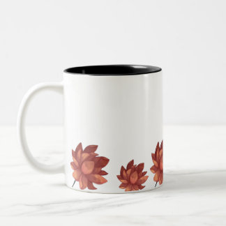Serenes Mädchen & Rosa Lotusblumen-Tasse Zweifarbige Tasse