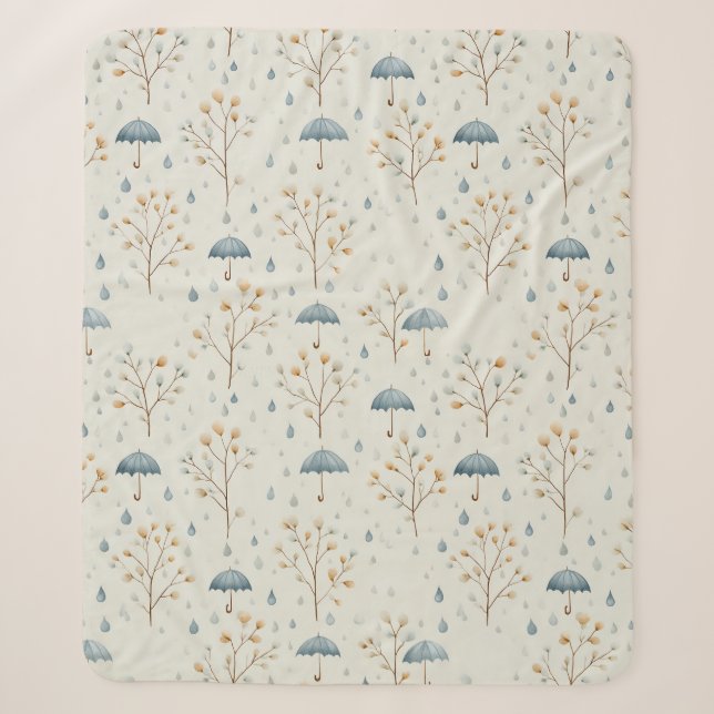 Serenes Regenbogengarten-Blumenmuster (10) Sherpadecke (Vorderseite)
