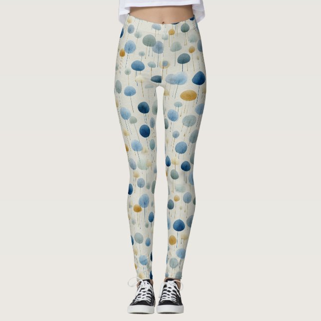 Serenes Regenbogengarten-Blumenmuster (2) Leggings (Vorderseite)