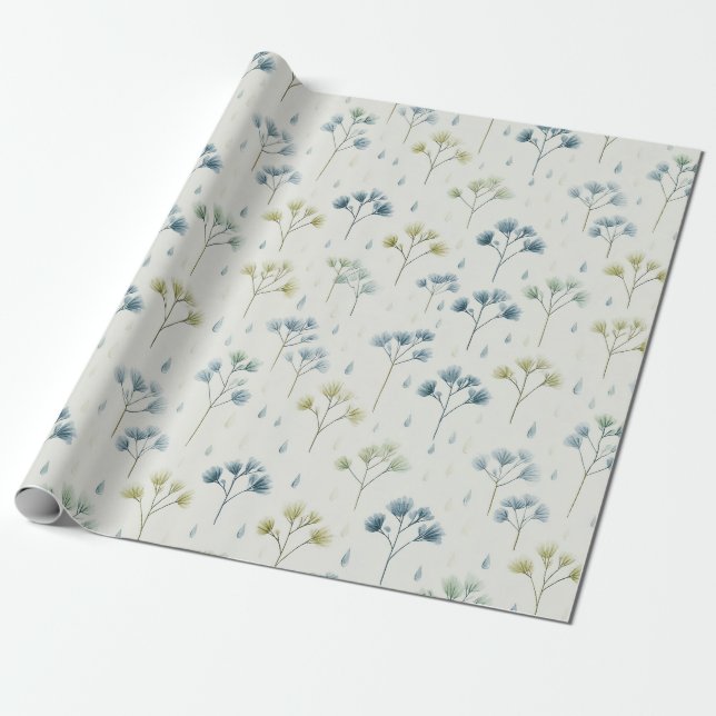 Serenes Regenbogengarten-Blumenmuster (9) Geschenkpapier (Ungerollt)