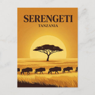 Serengeti, Arusha, Mara Postkarte