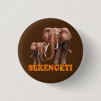 Serengeti Elephant Button