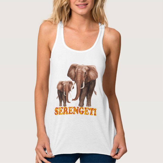 Serengeti Elephant Tank Top (Vorderseite)