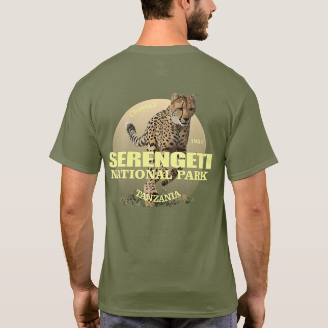 Serengeti National Park (Cheetah) WT T-Shirt (Rückseite)