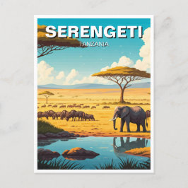 Serengeti Nationalpark Tansania Postkarte