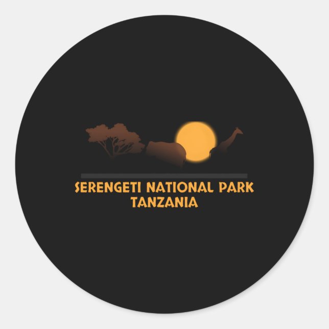 Serengeti Nationalpark Tansania Runder Aufkleber (Vorderseite)