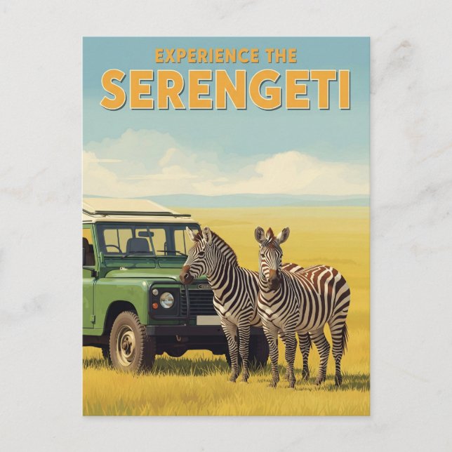 Serengeti Nationalpark Tansania Zebras Postkarte (Vorderseite)