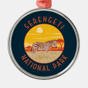 Serengeti Nationalpark Zebra Kunstvoll wandern im Ornament Aus Metall