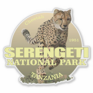 Serengeti NP (Gepard) GEWICHT Aufkleber