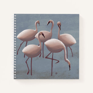 Serengeti Pink Flamingos Safari wild Notizbuch