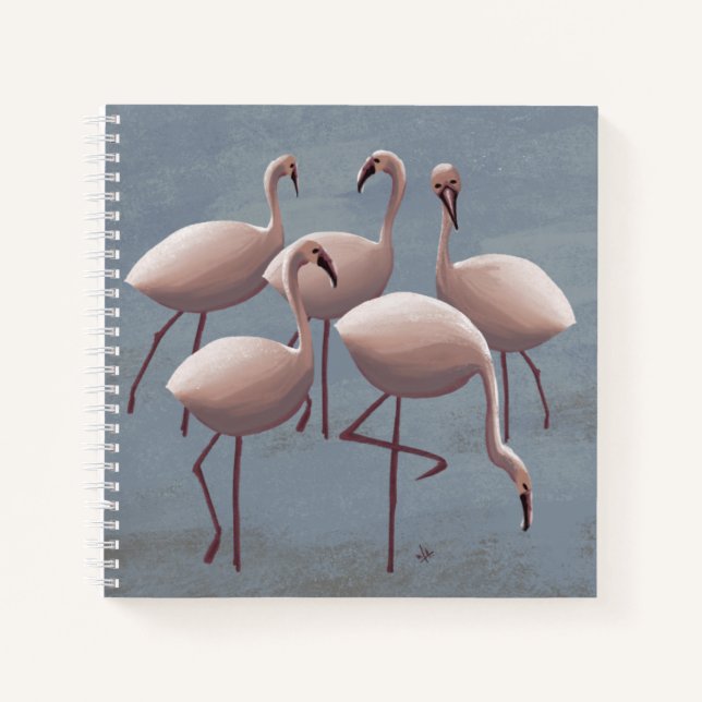 Serengeti Pink Flamingos | Safari wild Notizbuch (Vorderseite)