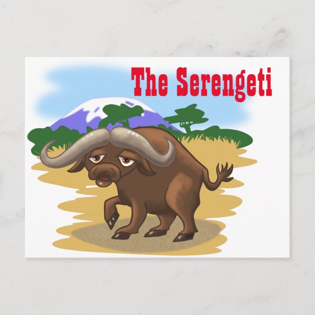 Serengeti Postkarte (Vorderseite)
