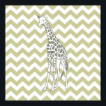 Serengeti Safari Zickzack mit Pop Art Giraffe Poster<br><div class="desc">Mod Zickzack Muster in der Safari Moods Farbpalette von Emporio Moffa, mit Pop-Kunstgiraffe auf einer Seite.</div>