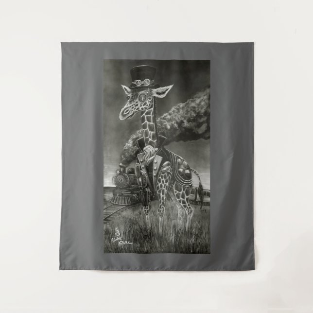 "Serengeti Steampunk" Tapestry Wandteppich (Vorderseite)