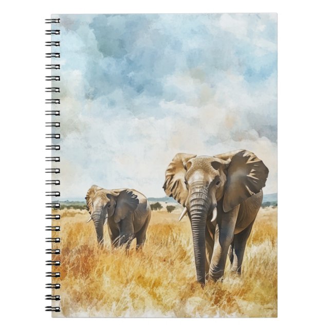 Serengetti Elephants Notizblock (Vorderseite)
