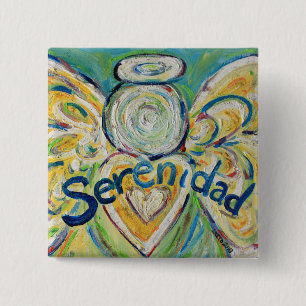 Serenidad Angel Art Button Button Pendant (Platz)