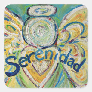 Serenidad Angel Inspirational Word Decal Sticker
