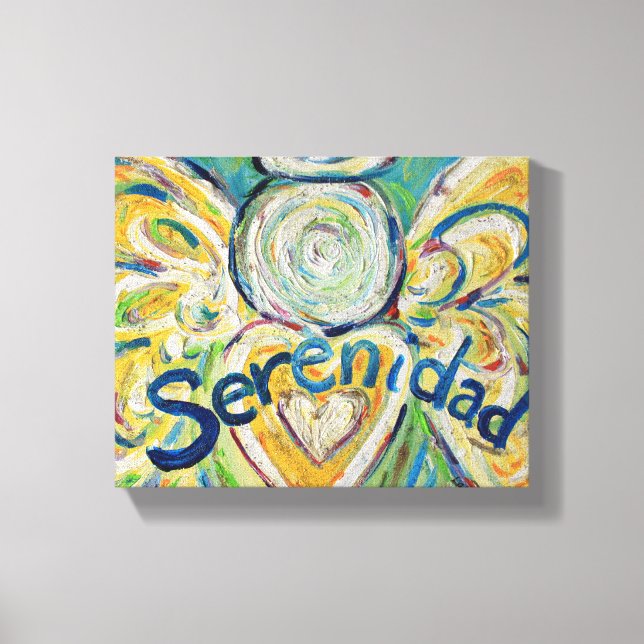 Serenidad Angel Word Art Peinture Toile Emballée (Recto)