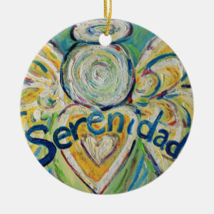 Serenidad Angel Word Kunst, Dichtung und Musik Keramik Ornament