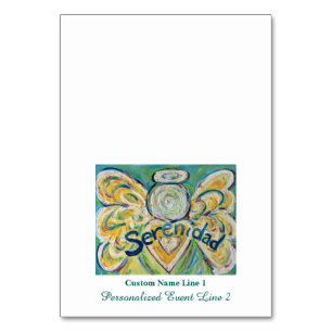 Serenidad Inspiration Word Angel Table Tent Card Tischnummer