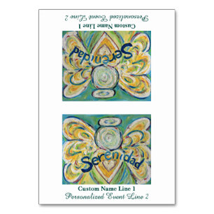 Serenidad Inspiration Word Angel Table Tent Card Tischnummer