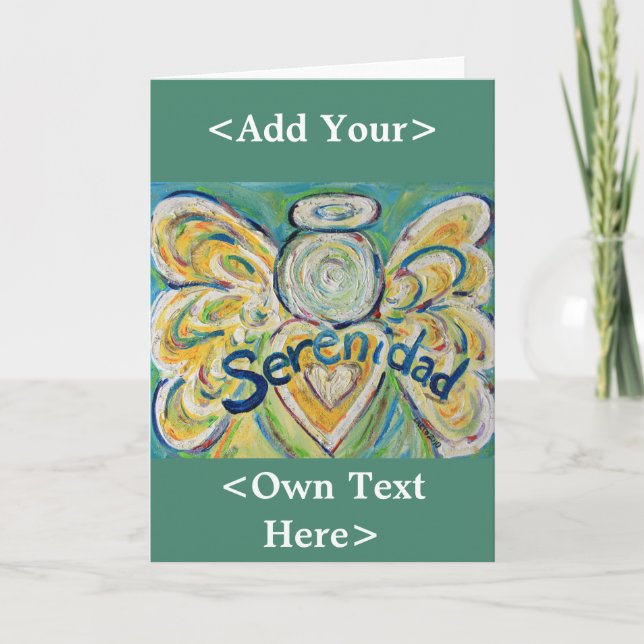 Serenidad Word Angel Carte de voeux Inspirationnel (Devant)