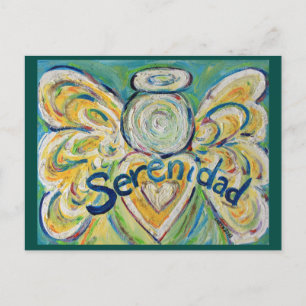 Serenidad Word Angel Inspiration Postcard Postkarte