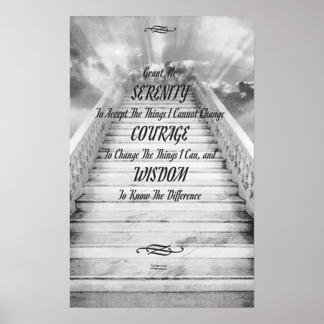 SERENITÄT auf der Treppe zum Himmel Poster (Vorne)