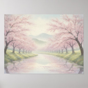 Serenität des Kirschblüten-Gartens Poster