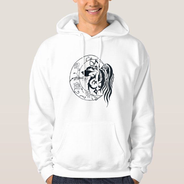 Sérénité du Coeur - Sweat - shirt à capuche (Noir) (Devant)