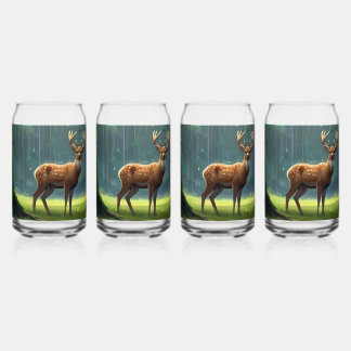Sérénité forestière paisible : Pâturage de cerfs