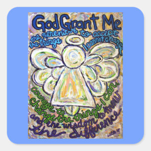 Sérénité Prière Ange Art Peinture Stickers