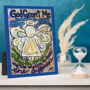 Sérénité Prière Ange Peinture Art Plaque