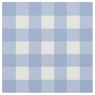 Serenity-blauer u. weißer Gingham-Karo Stoff
