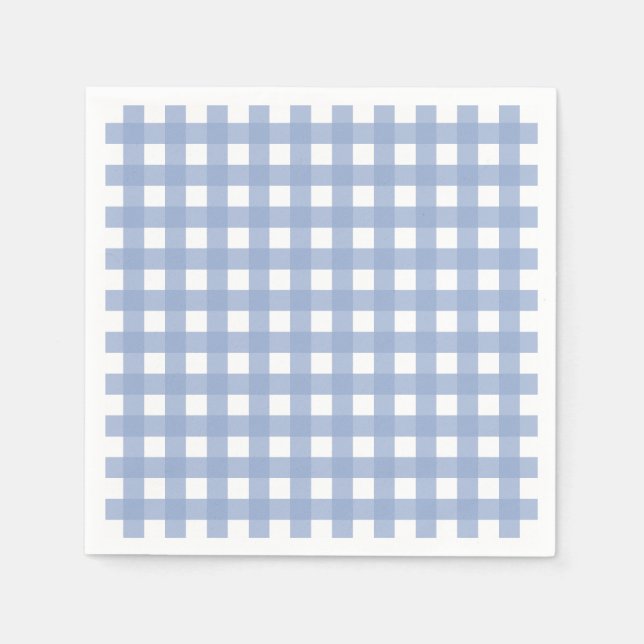 Serenity Blue Gingham Serviette (Vorderseite)