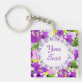 Serenity Bouquet Floral AcrylicTemplate Schlüssela Schlüsselanhänger