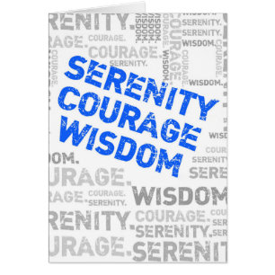 Serenity Courage Sagesse collage de mots
