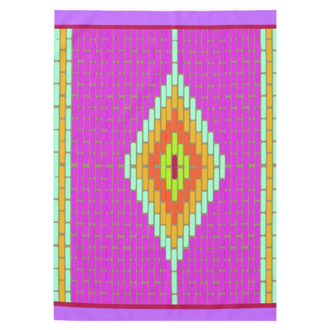 Serenity Diamond Mosaikfliesen Perlen neon Tischde Tischdecke (Vorderseite)