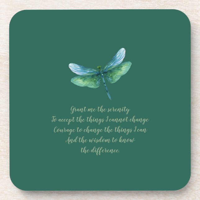 Serenity Dragonfly Getränkeuntersetzer (Vorderseite)