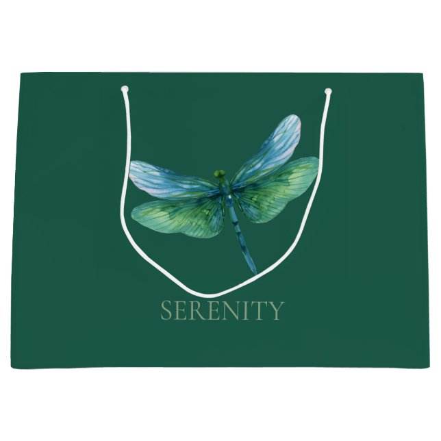 Serenity Dragonfly Große Geschenktüte (Vorderseite)